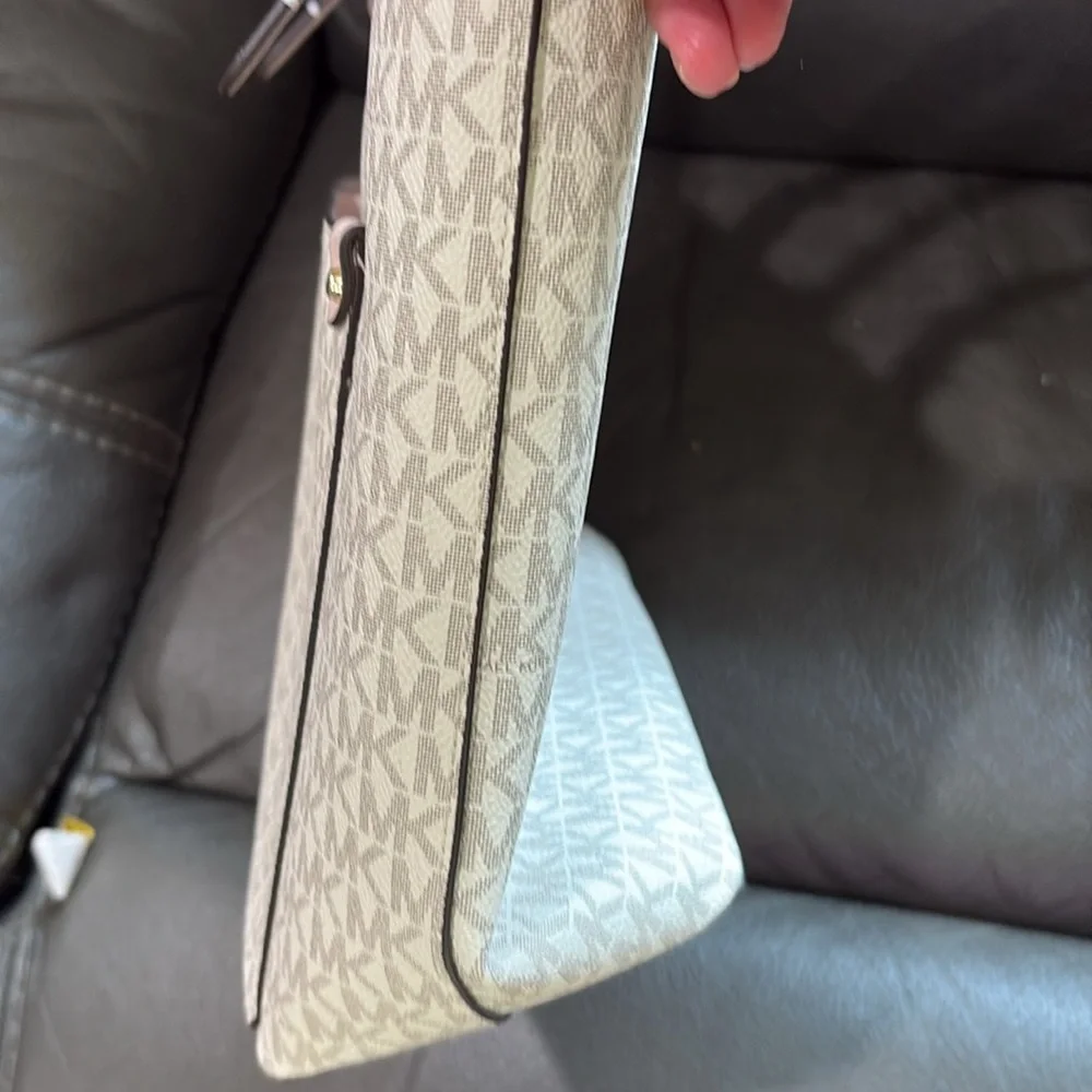 Michael kors signature multi blush medium double pocket tote
